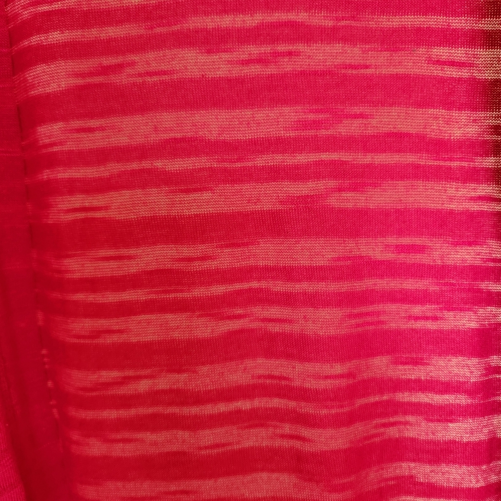 Catherines Womens Open Cardigan Lightweight Sweater Shaw Hot Pink Sheer 0X - Picture 9 of 10
